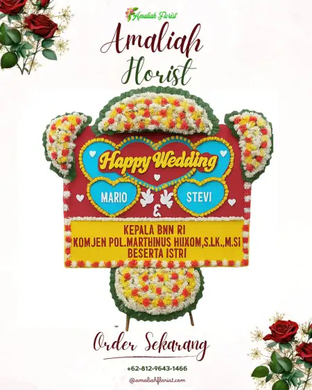 Papan Bunga Pernikahan Pulau Bidadari Jakarta